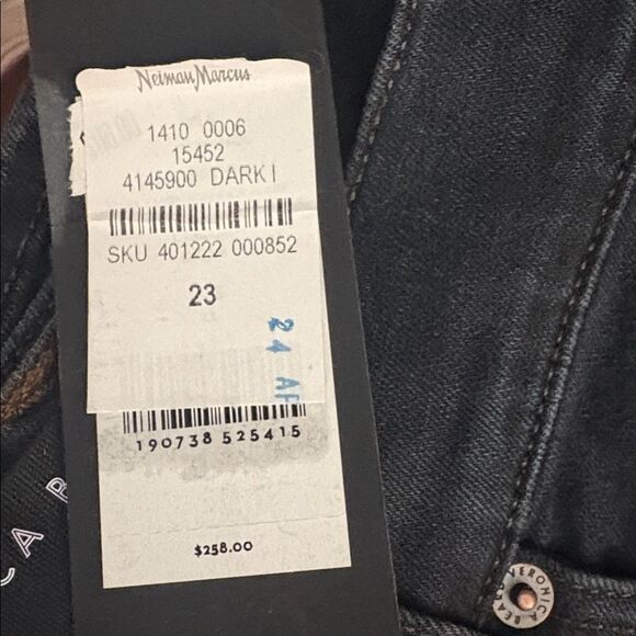VERONICA BEARD Beverly Skinny Flare High Rise Jeans Size 23 NWT Dark ink - Picture 5 of 6